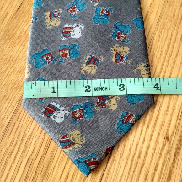 Vintage Thai Elephant Silk Neck Tie T. Shinawatra Made in Thailand Necktie - Picture 7 of 12